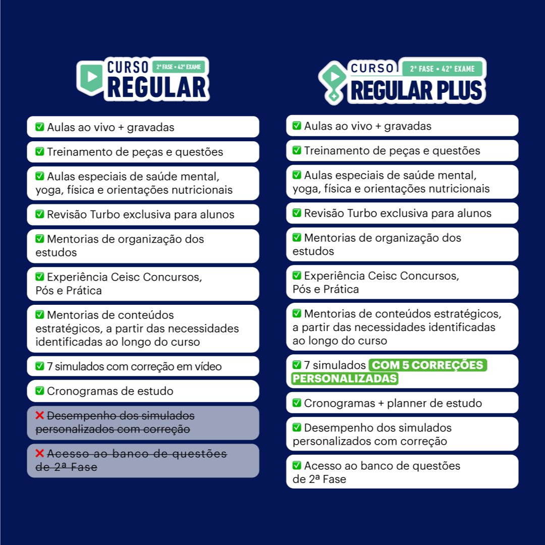 Cursos para 2ª Fase OAB 42º Exame