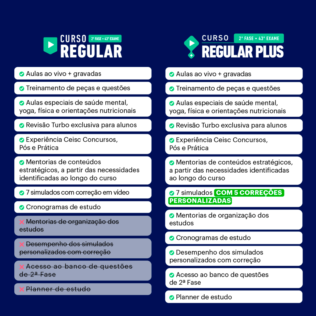 Cursos para 2ª Fase OAB 43º Exame